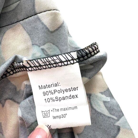 WNEEDU Summer Dress Size Large Black Yellow Lemon Print Cap Sleeves Pockets - Picture 8 of 8